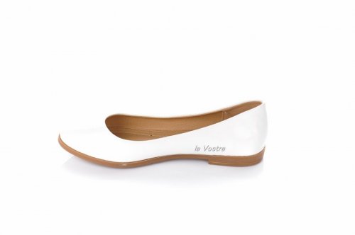 Балетки жіночі CHC-Shoes 2293 (весна-літо-осінь, білий)