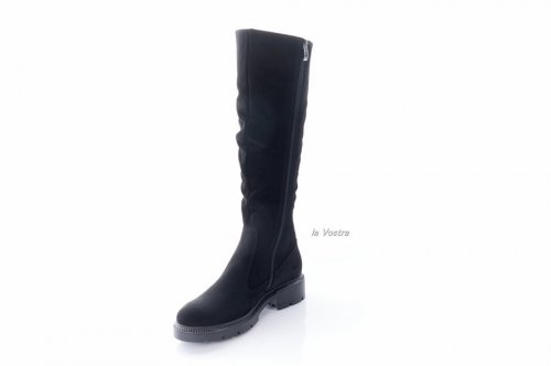 Чоботи жіночі Ladi 8354 (зимові-європейська, чорний, замш)