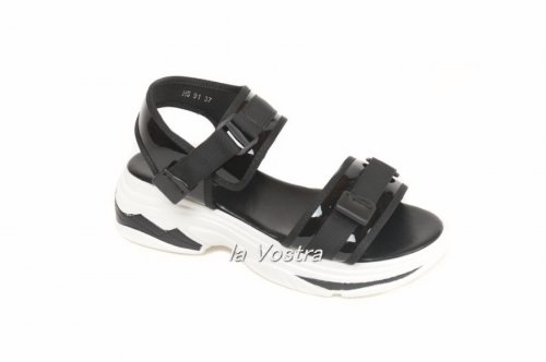 Босоножки женские Smail Swan 5950 (лето, черный, эко-кожа)