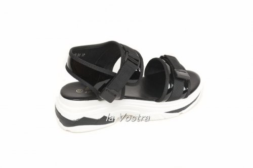 Босоножки женские Smail Swan 5950 (лето, черный, эко-кожа)