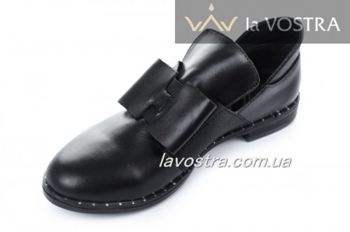 Туфли женские Medium 6349 (весенне-осенние, черный, кожа)