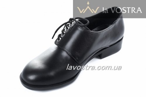 Туфлі жіночі Darini 6456 (весняно-осінні, чорний, шкіра)