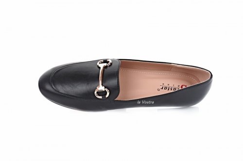 Лофера женские Seastar 7714 (весна-лето-осень, черный, эко-замш)