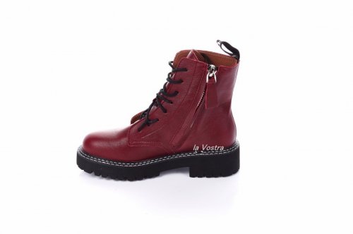 Ботинки женские Seastar 7363 (весенне-осенние, красный, эко-кожа)