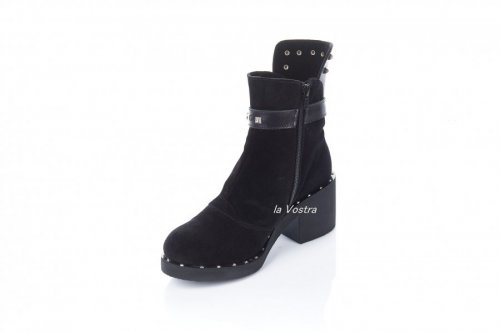 Черевики жіночі Sezar 5283 (зимові, чорний, замш)