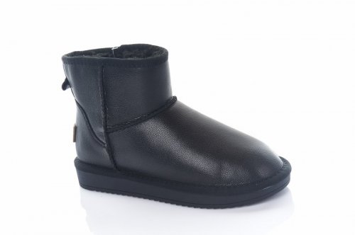 Уггі жіночі ITTS 9061 (зимові, чорний, шкіра)