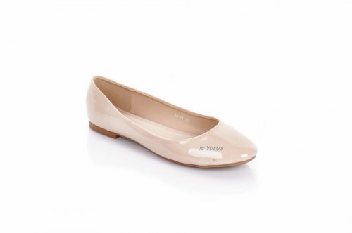 Балетки женские Smail Swan 7697 (весна-лето-осень, бежевый, эко-лак)