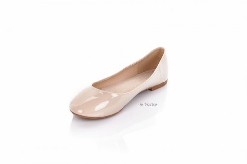 Балетки женские Smail Swan 7697 (весна-лето-осень, бежевый, эко-лак)