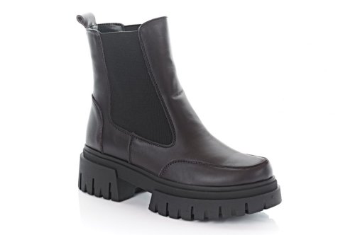 Черевики жіночі EDAN 10606 (зимові, шоколадні, шкіряні)