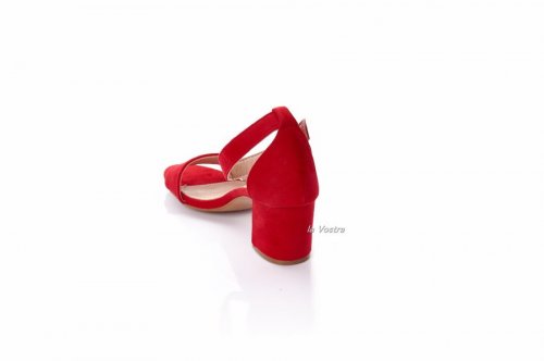 Босоніжки жіночі Small Swan 6252 (весна-літо-осінь, червоний, еко-замш)