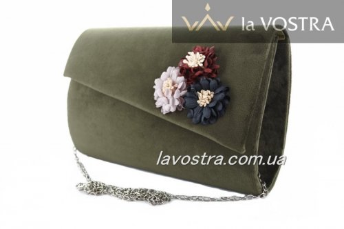 Клатч жіночий Miss moda 2945 (зелений, еко-замш)