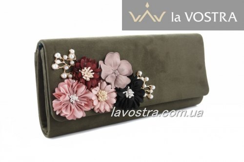 Клатч жіночий Miss moda 3039 (зелений, еко-замш)