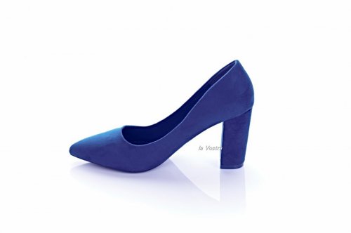 Туфлі жіночі Smail Swan 7698 (весна-літо-осінь, синій, еко-замш)