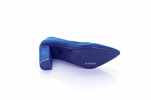 Туфлі жіночі Smail Swan 7698 (весна-літо-осінь, синій, еко-замш)