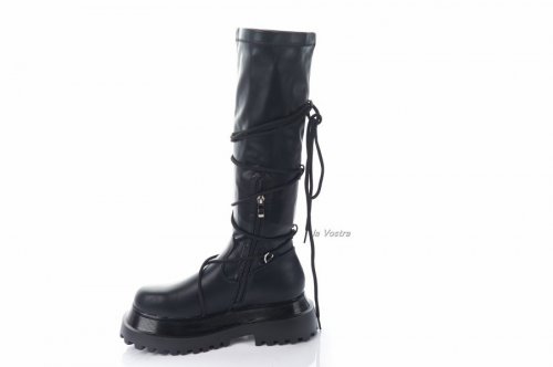 Сапоги женские Smail Swan 8215 (весенне-осенние, черный, эко-кожа)