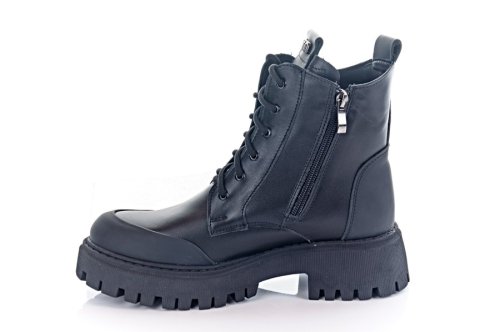Черевики жіночі Slaturi 11451 (зимові, чорні, шкіряні)