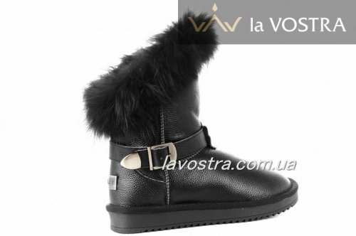 Угги женские A.A 2152 (зимние, черный, эко-кожа)