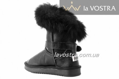 Угги женские A.A 2152 (зимние, черный, эко-кожа)