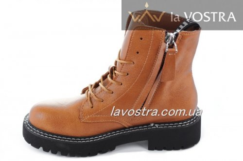 Ботинки женские Seastar 6994 (весенне-осенние, рыжий, эко-кожа)