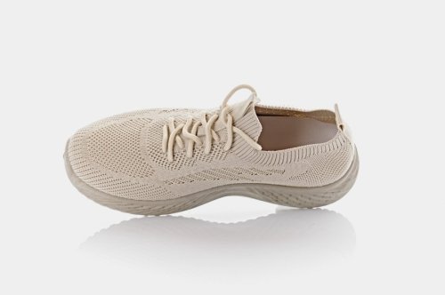 Мокасины женские Seastar 10960 (весенне-летние, бежевые, текстильные)
