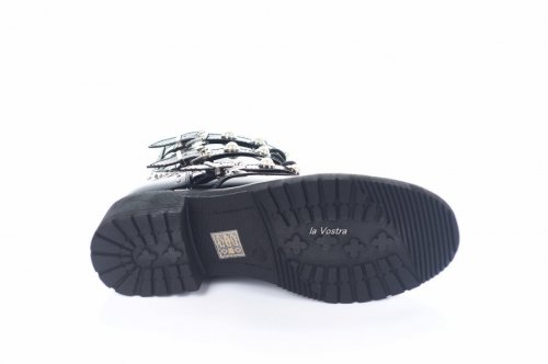 Черевики жіночі Seastar 7526 (весняно-осінні, чорний, еко-лак)