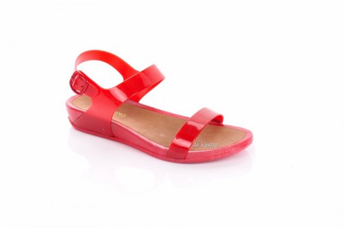 Босоножки женские ROJO 7245 (весна-лето-осень, красный, силикон)