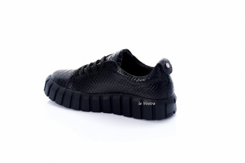 Кроссовки женские Dino Vittorio 7623 (весенне-осенние, черный, кожа)