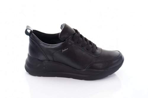 Кроссовки женские Staturi 8637 (весна-лето-осень, черный, кожа)