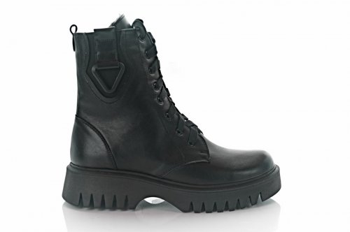 Черевики жіночі EDAN 9788 (зимові, чорні, шкіряні)