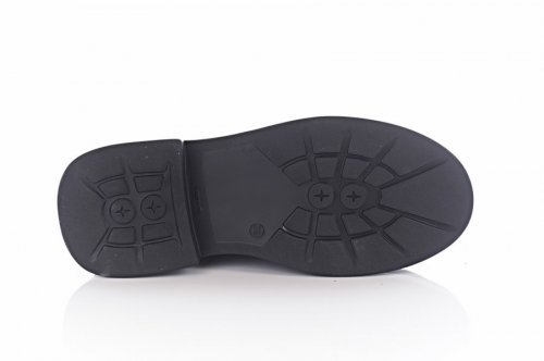 Лофери жіночі Steffe 9373 (весняно-осінні, чорний, натуральний замш)