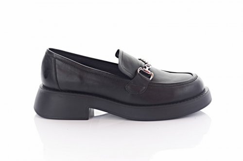 Лофери жіночі Steffe 9315 (весняно-осінні, чорний, натуральна шкіра)