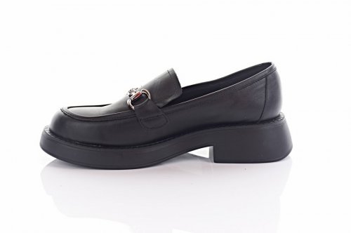 Лофери жіночі Steffe 9315 (весняно-осінні, чорний, натуральна шкіра)