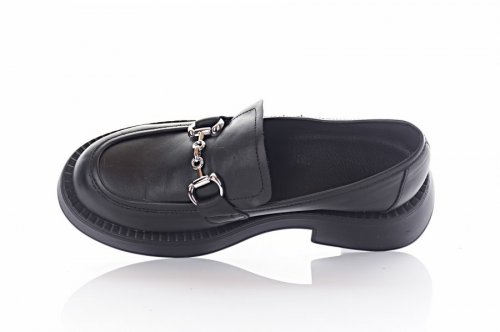 Лофери жіночі Steffe 9315 (весняно-осінні, чорний, натуральна шкіра)