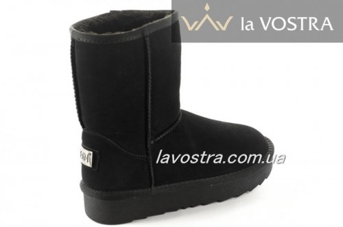 Угги женские M-Style 3166 (зимние, черный, замш)