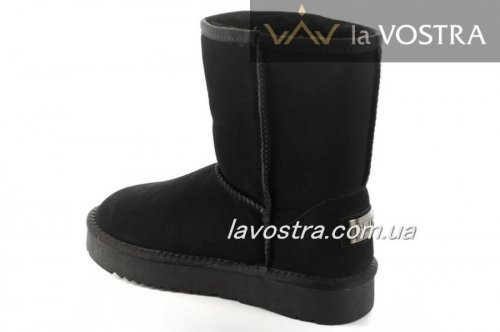Угги женские M-Style 3166 (зимние, черный, замш)