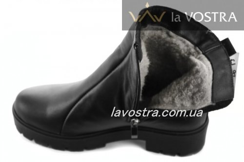 Черевики жіночі Devis 6806 (зимові, чорний, шкіра)