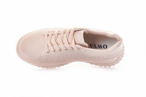 Кроссовки женские Owya 8890 (весенне-осенние, розовый, эко-кожа)