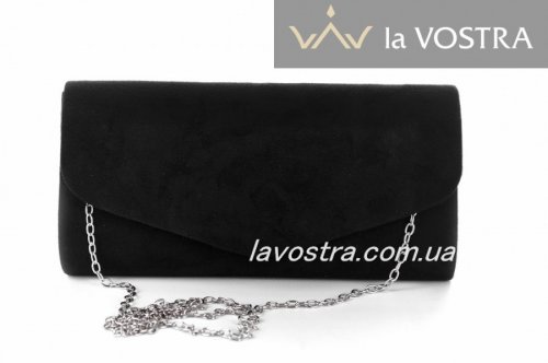 Клатч женский Miss moda 5398 (черный, эко-замш)