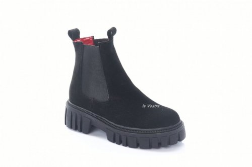 Черевики жіночі Ladi 8343 (зимові, чорний, замш)