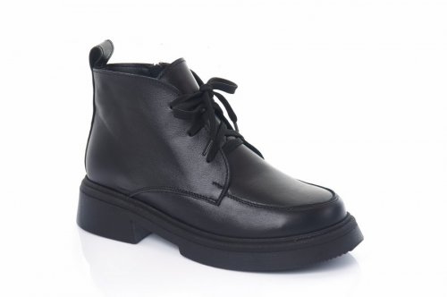 Черевики жіночі Steffe 9207 (весняно-осінні, чорний, натуральна шкіра)
