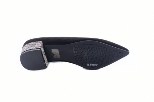 Туфлі жіночі Yes mile 7572 (весняно-осінні, чорний, еко-замш)