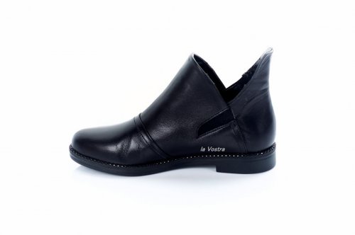 Черевики жіночі OLLi 7640 (весняно-осінні, чорний, шкіра)