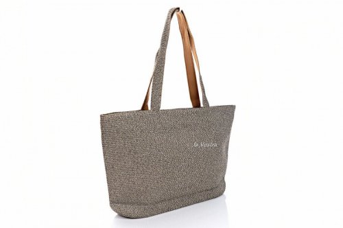 Сумка пляжна жіноча D & Bags 7835 (сірий, текстиль)