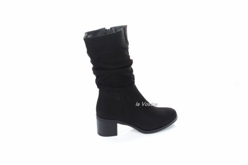 Ботинки женские Seastar 6722 (весенне-осенние, черный, эко-замш)