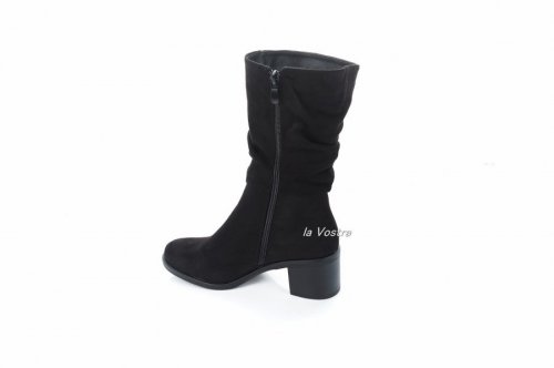Ботинки женские Seastar 6722 (весенне-осенние, черный, эко-замш)