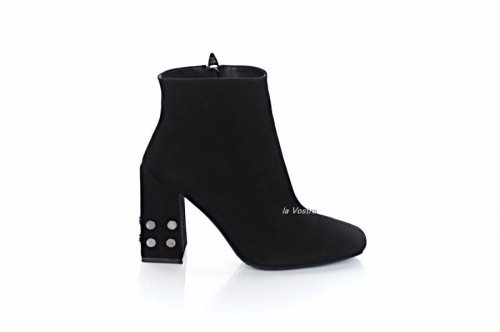 Черевики жіночі  Lirio 5557 (весняно-осінні, чорний, замш)