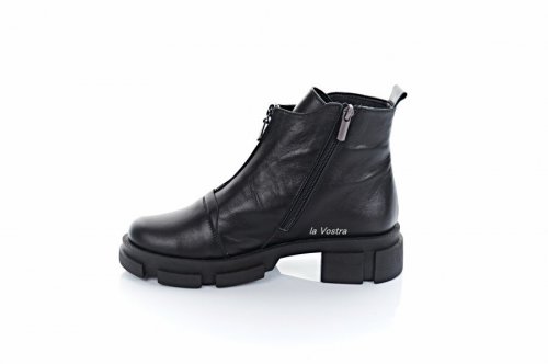 Черевики жіночі Sezar 7586 (весняно-осінні, чорний, шкіра)