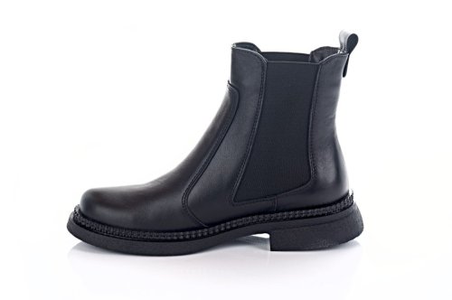 Черевики жіночі EDAN 10688 (весняно-осінні, чорні, шкіряні)