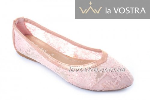 Балетки жіночі Sweet shoes 2239 (весна-літо-осінь, рожевий)