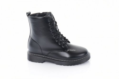 Ботинки женские N/M 8210 (весенне-осенние, черный, эко-кожа)